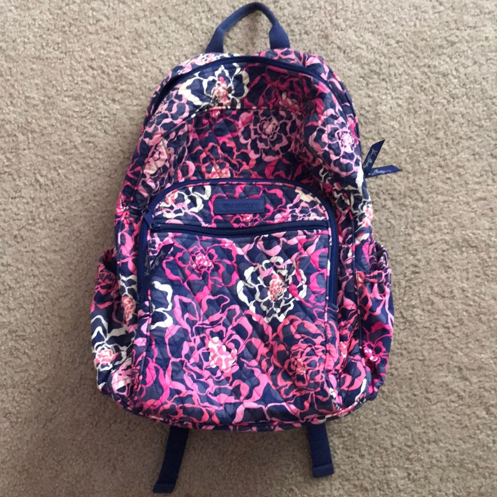 Pink & Blue floral Vera Bradley Campus backpack!